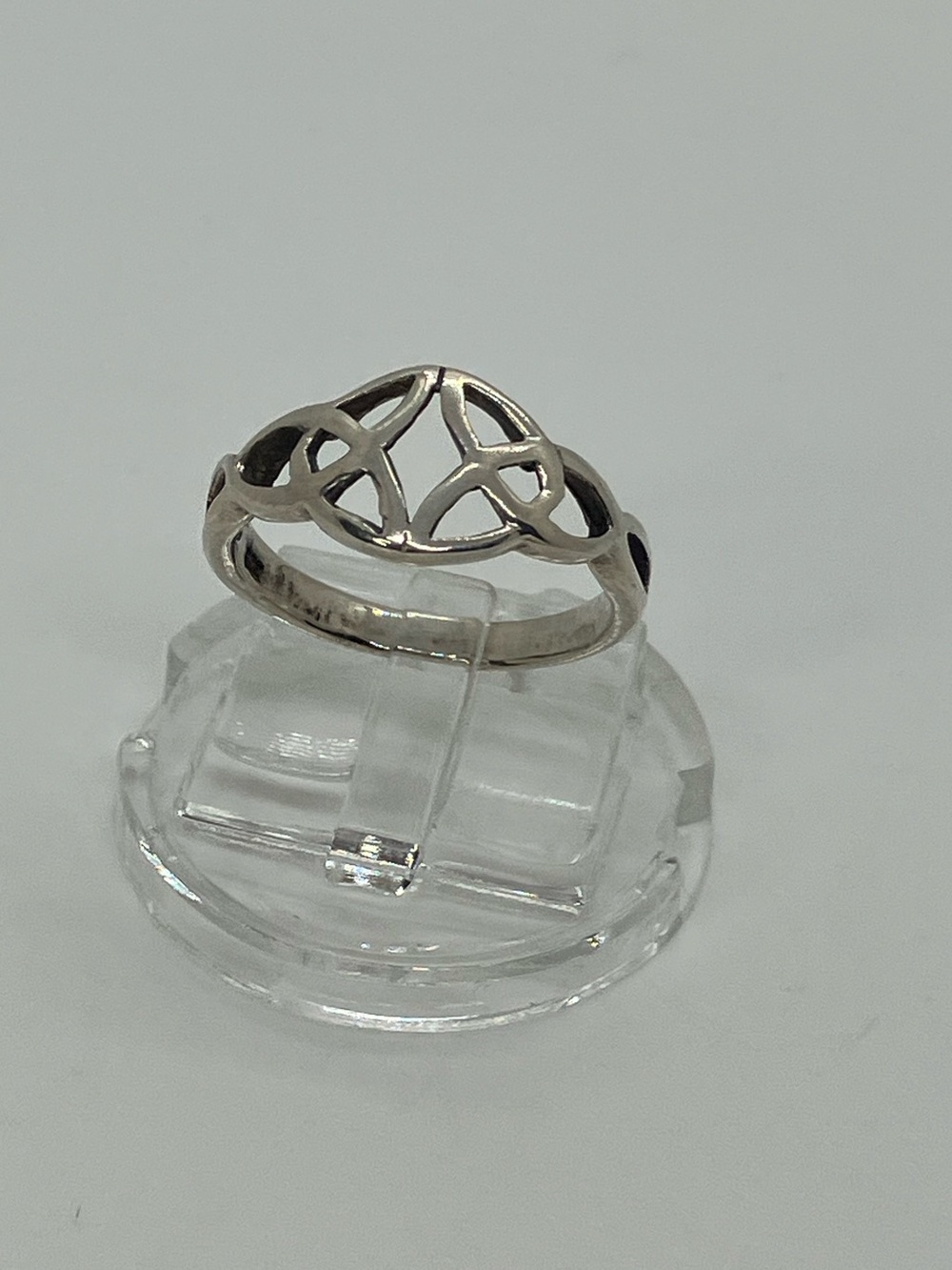 Vtg 925 Celtic Knot Openwork Minimalist Sterling Silver Ring